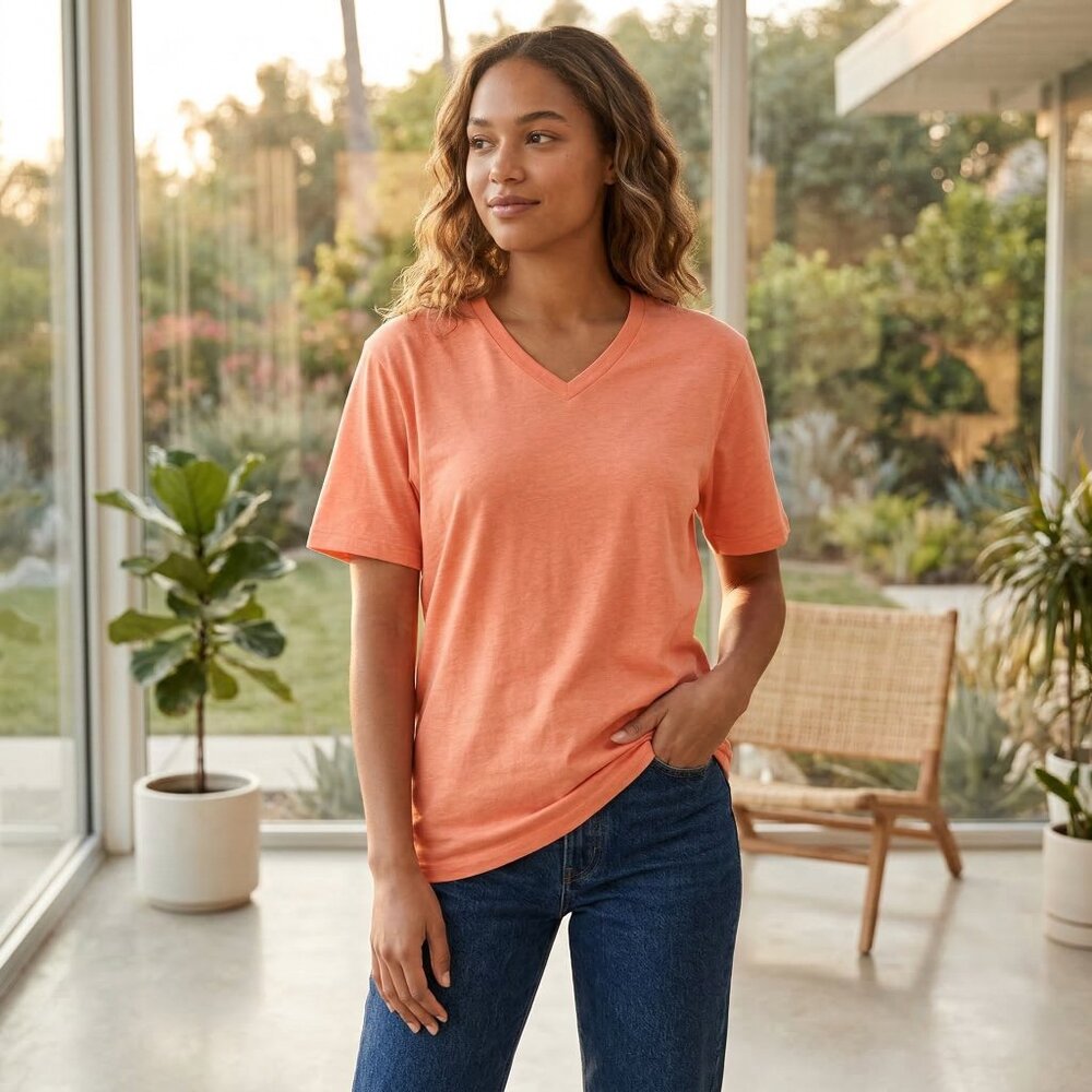 No Boundaries Active Tee‎ – Orange – Women XL – Short Sleeve
